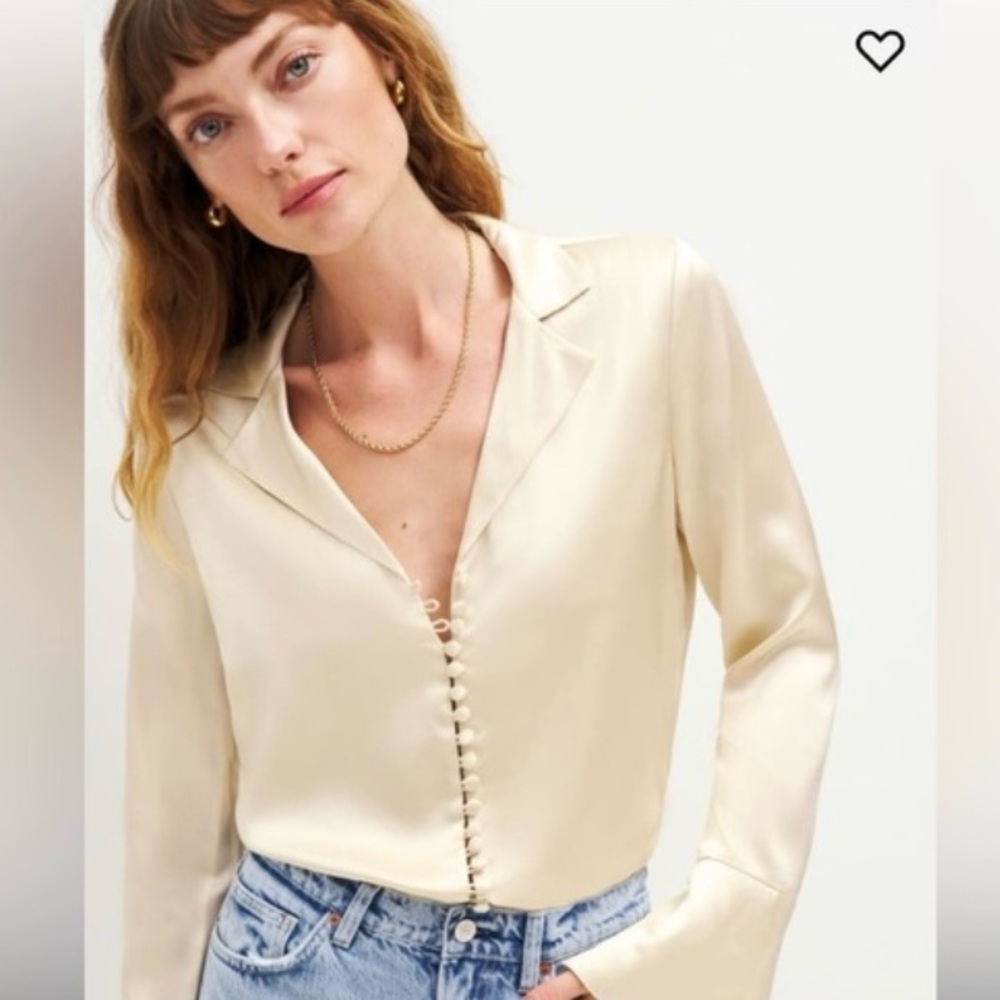 Jeremiah Almond silk top